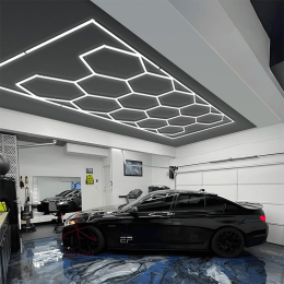 Hexagon Car Detailing Lights With Border image