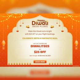 Celebrate Diwali at Home with Cheap Airfare Discount image