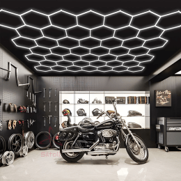 Hexagon Lighting For Car Detailing Auto Body Shop Light image