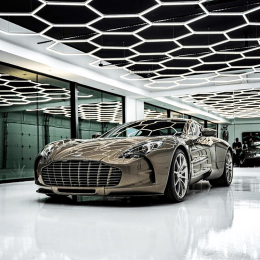 Car Servicing LED Hexagon Lighting image