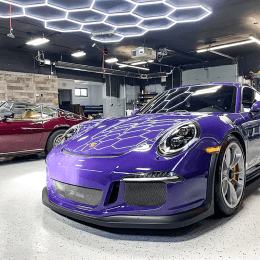 Honeycomb LED Lights for Garage Workshop image