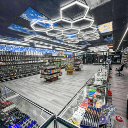 Honeycomb LED Light for Smoke Shop image