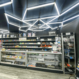 geometric LED lights for smoke shop image