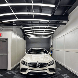 Polygonal LED lights for auto repair shop image