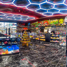 Honeycomb LED Light for Tobacco Store image