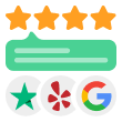 New reviews on Trustpilot, Yelp, Google reviews image